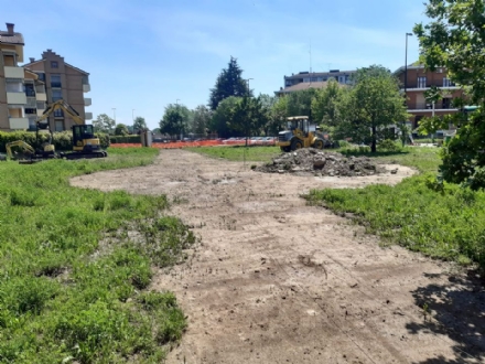 RIVALTA - Iniziati i lavori per il nuovo Giardino della Liberazione a Pasta