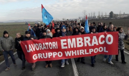 EX EMBRACO - Quattro ore di sciopero proclamate per lunedì