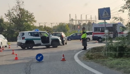 ORBASSANO - Incidente alla rotatoria della sp 6