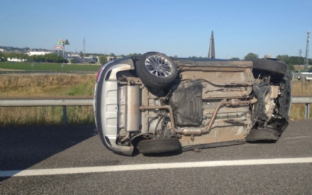 MONCALIERI - Incidente sulla sopraelevata: cinque feriti tra cui due bambine