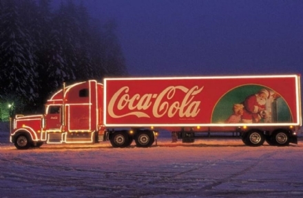 NATALE - Il Camion della Coca Cola vestito a Festa per i comuni della cintura sud
