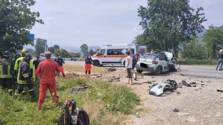 PIOSSASCO - Incidente sulla provinciale 6 in direzione Cumiana: due feriti