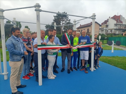 BEINASCO - Taglio del nastro all'area di Borgo Melano dedicata a 'Sport nei parchi'