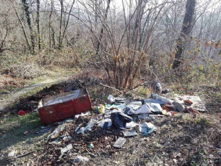 MONCALIERI - Invasione di rifiuti in collina: il bosco come una discarica