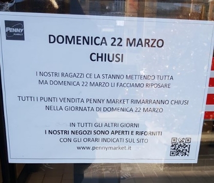 CORONAVIRUS - Ora i supermercati riducono gli orari: stop a chi si diverte ad andare tre volte al giorno