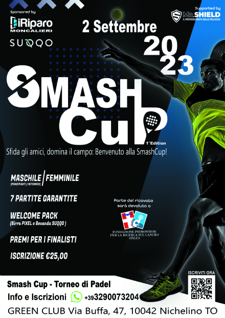 NICHELINO - Primo torneo di Padel Smash cup al Green Club di via Buffa