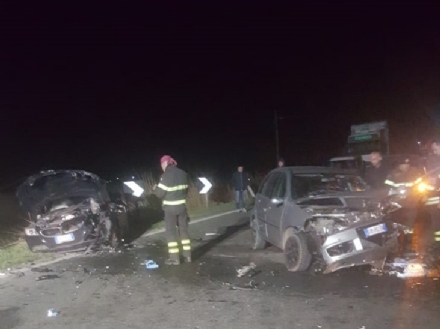CARIGNANO - Brutto incidente sulla provinciale per Lombriasco: due feriti