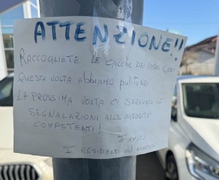 CARMAGNOLA - Proteste dei residenti di Salsasio per le cacche dei cani non raccolte