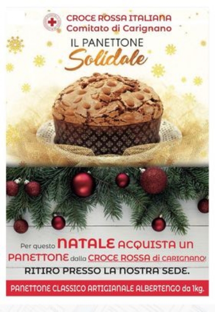 CARIGNANO - Panettone solidale della Croce Rossa, ecco come acquistarlo