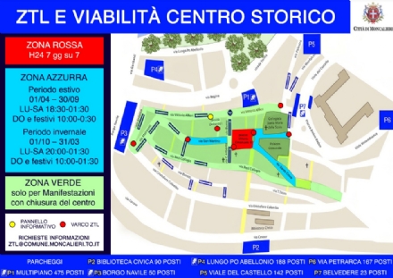 MONCALIERI - Attiva la Ztl, dal 1 ottobre scattano le multe