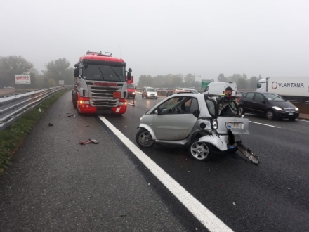 RIVALTA - Fuori pericolo la donna dell'incidente in tangenziale
