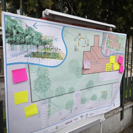 NICHELINO - Una 'piazza scolastica' di fronte alla scuola Walt Disney: via Puccini diventa aula all'aperto