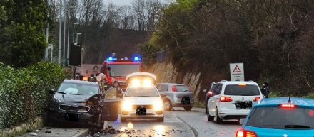 MONCALIERI - Incidente su strada Revigliasco: caos e traffico per la collina