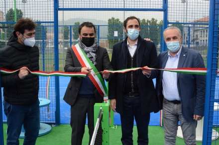 MONCALIERI - Inaugurati tre campi di padel vicino al palaEinaudi