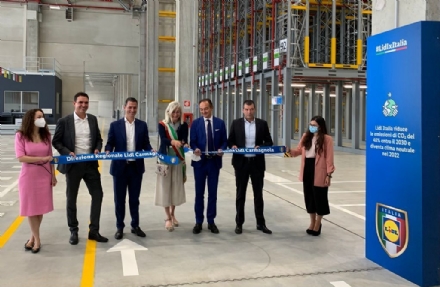 CARMAGNOLA - Taglio del nastro sul nuovo polo logistico della Lidl