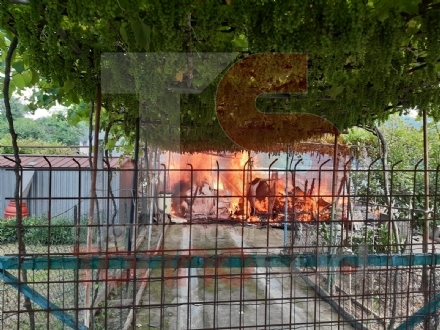 BEINASCO - Incendio in un orto a Borgaretto: cascina distrutta e fumo visibile a chilometri
