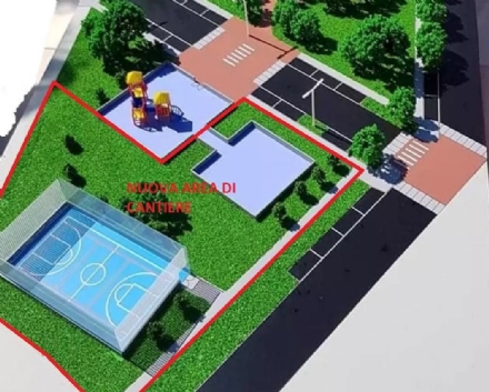 LA LOGGIA - Nuova area giochi in via Gozzano, realizzata vicino alla casa di riposo