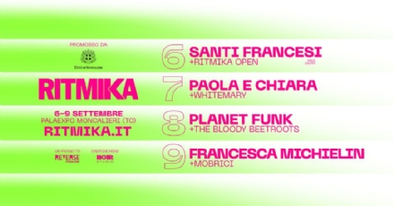 MONCALIERI - Presentata l'edizione di Ritmika: Planet Funk, Santi Francesi e Francesca Michelin tra gli ospiti