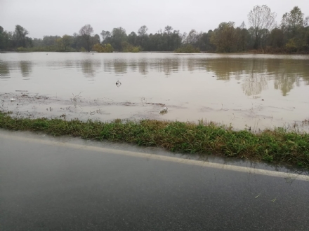 MALTEMPO - Esonda il Po a Pancalieri, provinciale chiusa. Massima attenzione e allerta gialla