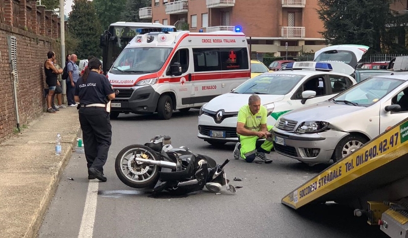 MONCALIERI - Giornata nera sulle strade: altro incidente in strada Torino