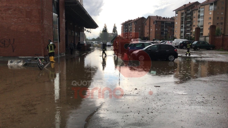 MALTEMPO - Bomba d'acqua e grandine a Moncalieri, strade imbiancate e alberi abbattuti - FOTO E VIDEO