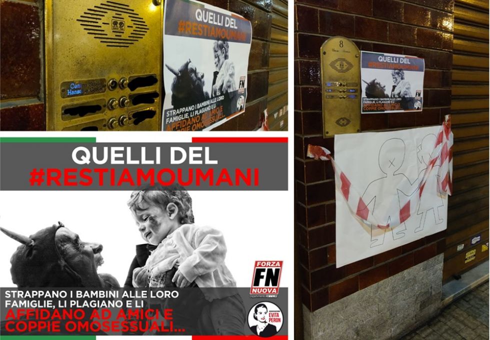 MONCALIERI - Blitz di Forza Nuova alla sede di Hansel e Gretel