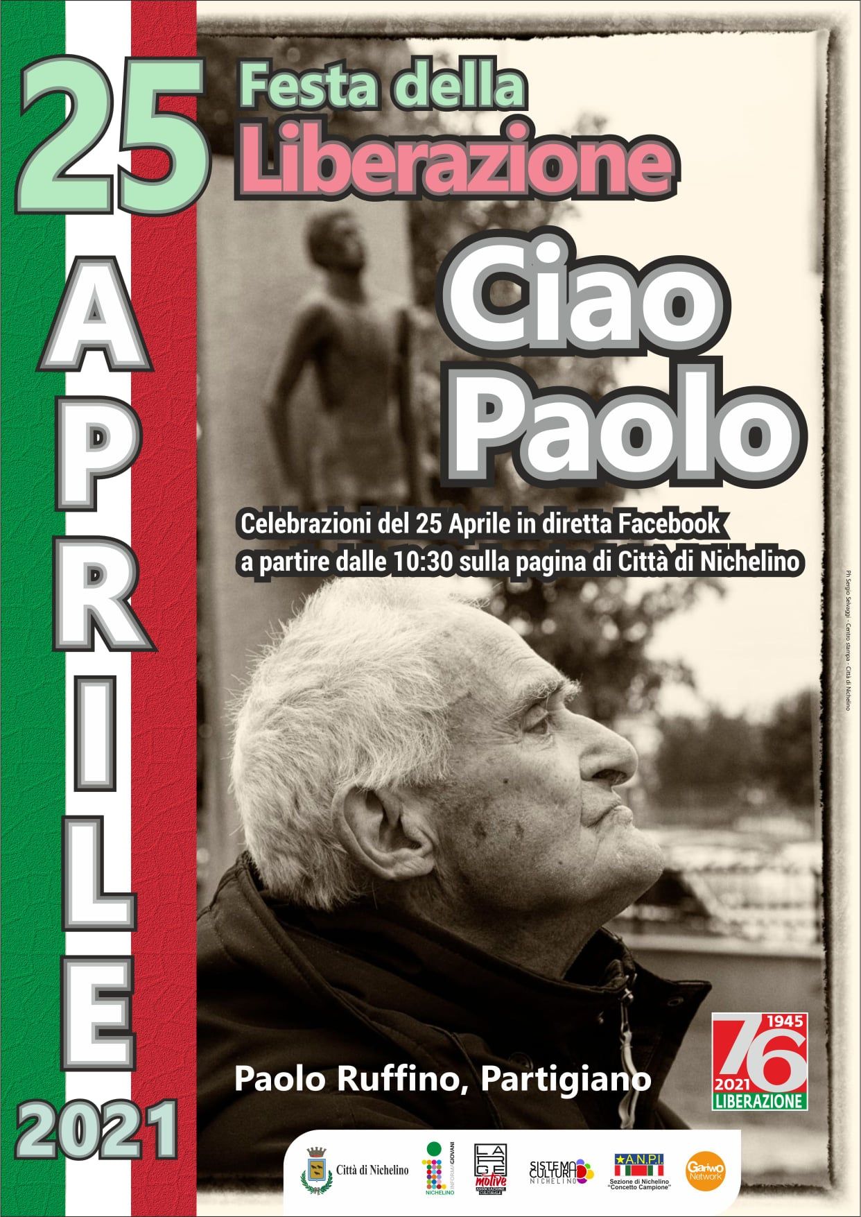NICHELINO - La città dedica il 25 aprile all'ex partigiano nichelinese Paolo Ruffino