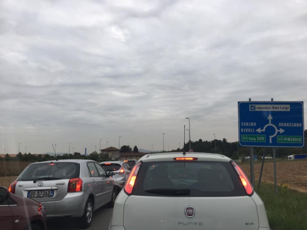 RIVALTA - Traffico impazzito per il cantiere istituito da Città Metropolitana