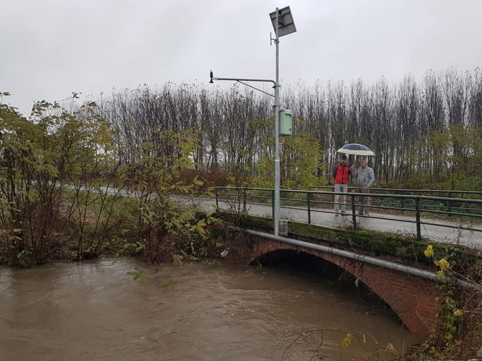 MALTEMPO - Sale il livello del Chisola: esondato nei campi a Piobesi e Volvera