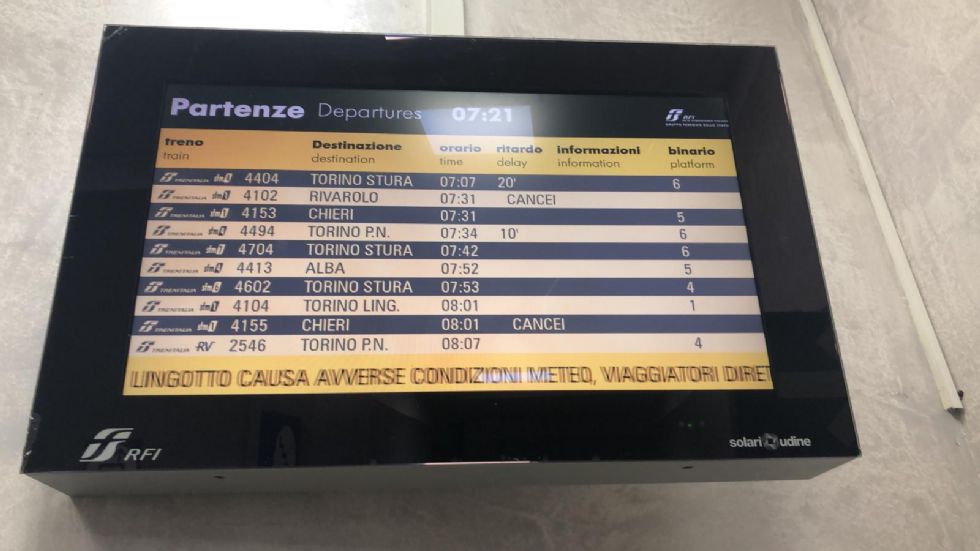 TRASPORTI - Il maltempo mette in ginocchio la già disastrata Sfm1