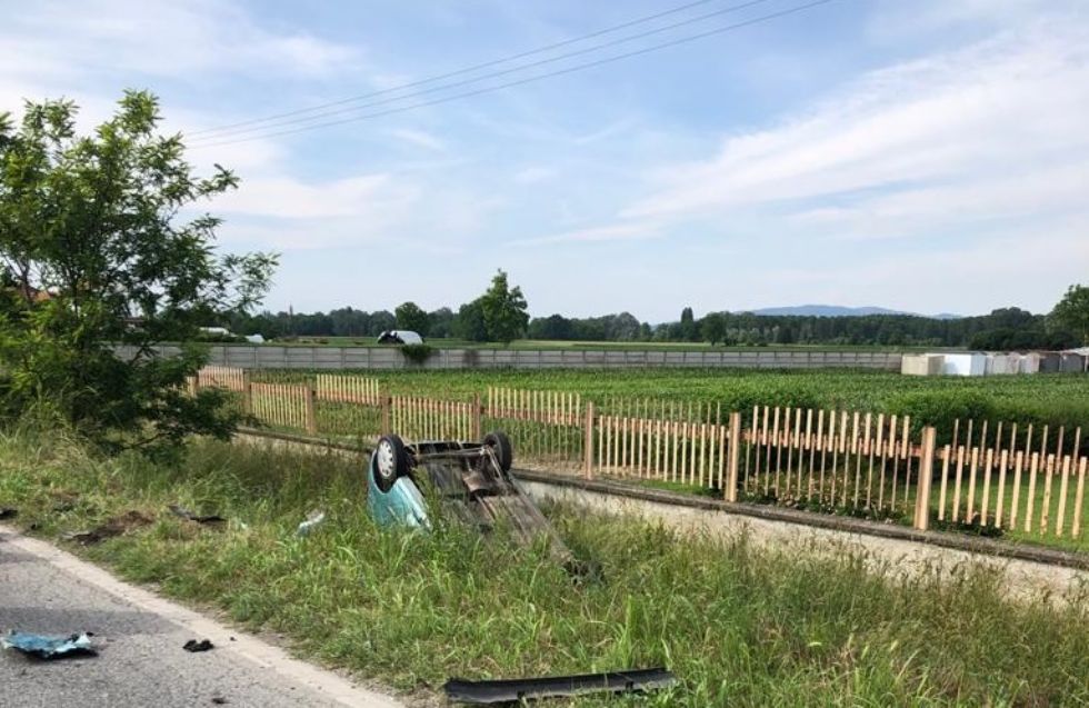 CARMAGNOLA - Brutto incidente lungo la provinciale 20: tre feriti