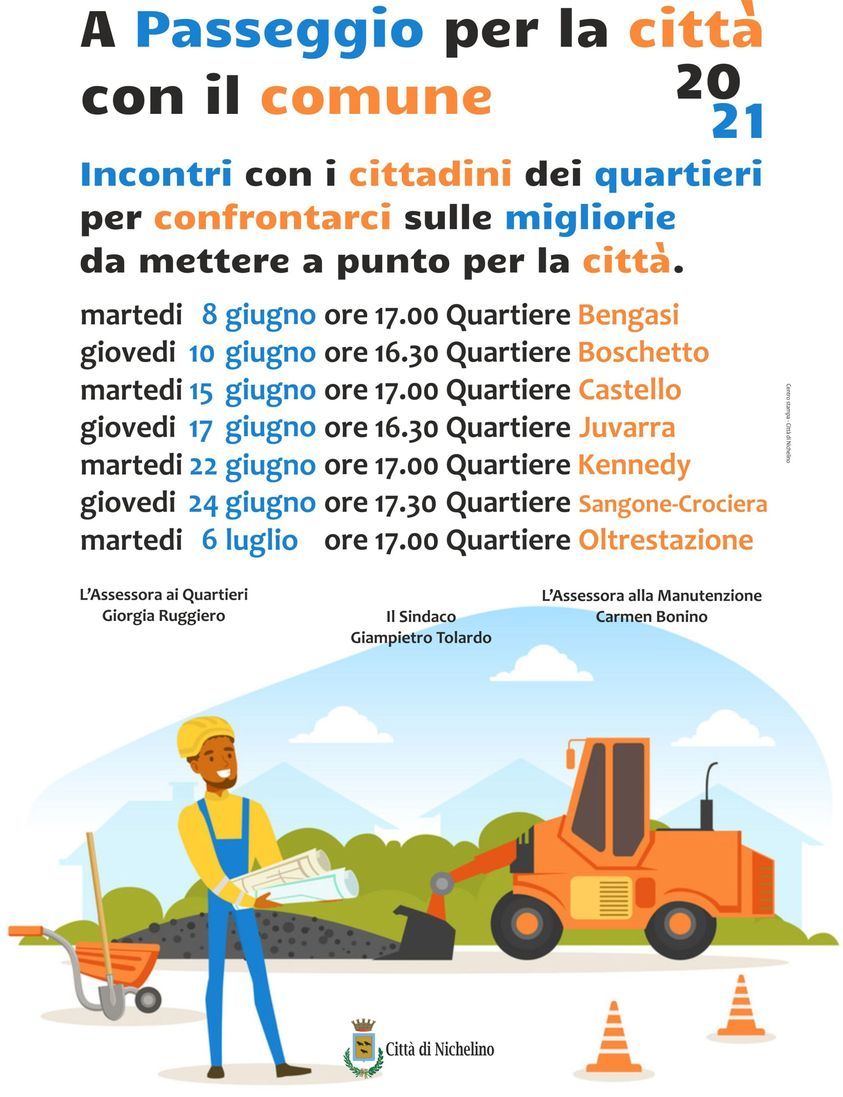 NICHELINO - Sindaco e assessori a passeggio con i cittadini per la manutenzione